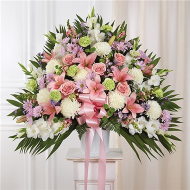 Heartfelt Sympathies&trade; Standing Basket- Pastel